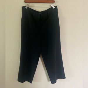 Talbots Women’s Black Classic Ankle Length Wider Leg Easy Fit Pants Size 12